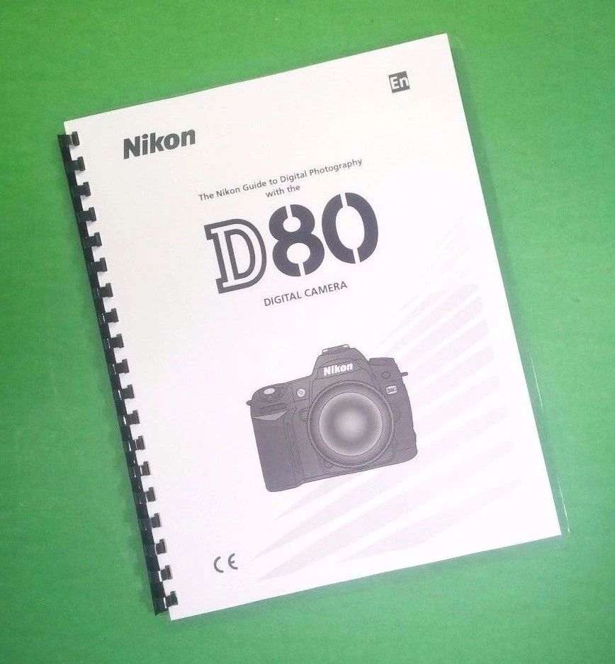 Owners Manual for Nikon D80 Camera 162 Pages W/Clear Covers! - Image 1 of 1