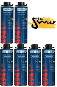 6x DINITROL 4941 Chasis Profesional Debajo A Prueba de Óxido Cera Negra 1 Litro - Imagen 1 de 4