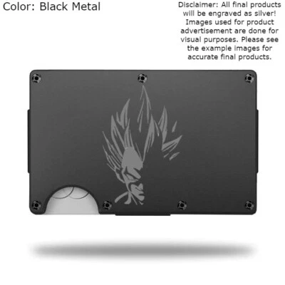 Cartera personalizada "SUPER SAIYAN VEGETA" grabada con láser - Elige un color de billetera Foto 1 de 4