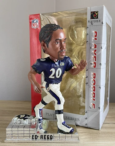 Safety ED REED Baltimore Ravens Legend NFL Platinum Base ROOKIE Bobblehead NIB! Cover