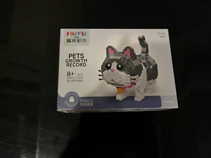 MOYU Gato Gatito Campana Collar Mascota Muñeca Mini Diamante Bloques Ladrillos Juguete de Construcción - Imagen 1 de 3