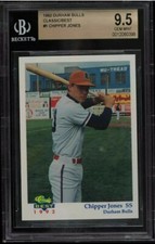 1992 Durham Bulls CHIPPER JONES #1 BGS 9.5  Low Pop 1/5 Graded Classic Best 