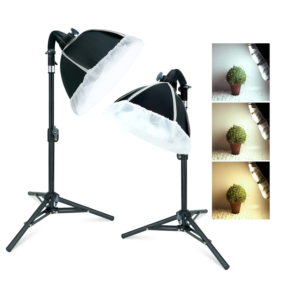 LINCO Photography Photo Table Top Studio Softbox Lighting Kit 3 Color LED Bulb - Image 1 of 4