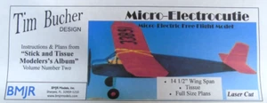 BMJR Micro-Electrocutie Free Flight Balsa Model Plane Kit 36cm Wingspan - Picture 1 of 6