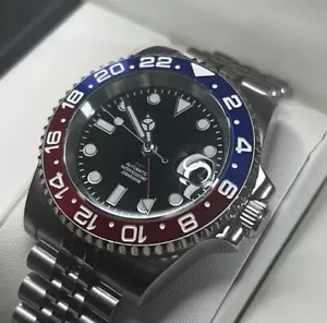 Custom 40mm “Pepsi” GMT Style Sub Mod Watch Jubilee w/ NH34 Automatic - Picture 1 of 5