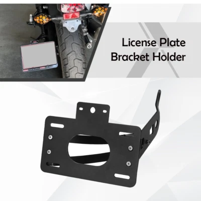 Motorcycle License Plate Relocation Bracket For Yamaha XV535/1100 Virago XV1100 Foto 1 de 4