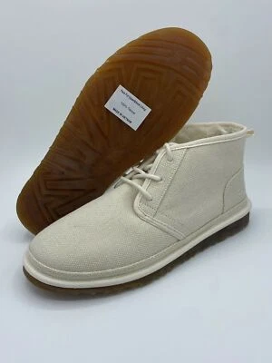 Botines chukka de lona de piel sintética UGG Neumel blanco natural para mujer talla 10 Foto 1 de 4