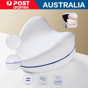 Memory Foam Leg Pillow Cushion Knee Support Pain Relief Washable Cover - Picture 1 of 9