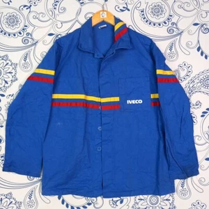 VINTAGE IVECO WORKWEAR JACKET MARIO DE CECCO COTONE TG 48 TRUCK INDUSTRIAL LOGO - Picture 1 of 16