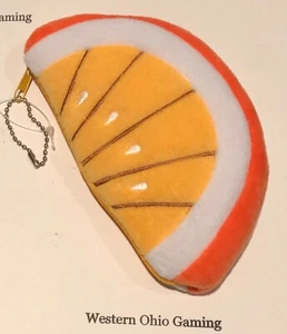 Orange Slice Zipper Close Coin Purse NEW - Picture 1 of 2