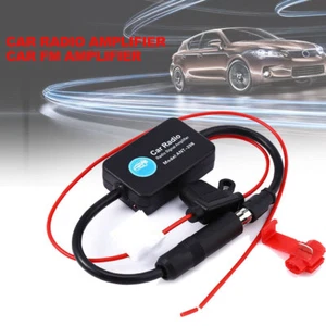 Car Stereo FM Radio Signal Antenna Signal Amplifier Auto Aerial Amp Booster - Picture 1 of 6