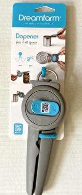 Abrelatas Dreamfarm - Dopener borde liso hazlo todo abridor gris y azul nuevo Foto 1 de 4