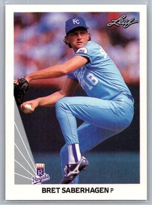 1990 Leaf #72 Bret Saberhagen Card Kansas City Royals Cards - Picture 1 of 2