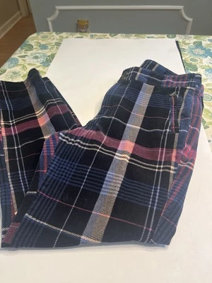 Pantalones Anthropologie Alicia Negro Rosa Cuadros Moto Pana Suave Talla 30 Foto 1 de 4