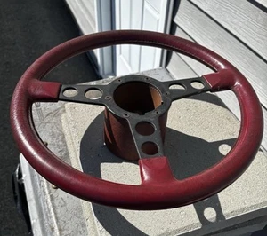 70-81 FIREBIRD TRANS AM ORIGINAL RED STEERING WHEEL 3 SPOKE GM & Hub Adapted - Picture 1 of 15