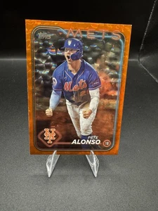 Pete Alonso 2024 Topps Serie 1 #20 - Lámina Naranja Craquelada #/299 - Mets de Nueva York - Imagen 1 de 3