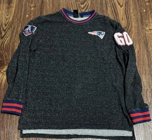 New England Patriots NFL Team Apparel Sweatshirt Men's Medium Logo Patch Gray - Picture 1 of 10