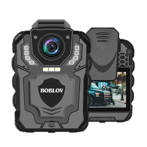 BOBLOV Mini Body Camera Wearable Police Body Camera with Audio Recording 1296P - Picture 1 of 10