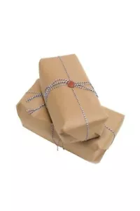 More details for brown strong kraft wrapping and packing parcel paper rolls 90gsm - 100m