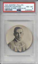 1924 Godfrey Phillips RUDOLPH VALENTINO PSA 8 NM-MT Cinema Stars HIGH GRADE 