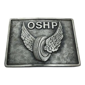 Vintage 70s Belt Buckle Ohio State Police Trooper Highway Patrol 1976 Wings - Picture 1 of 9