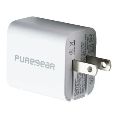 PureGear 20W Single USB-C PD Wall Charger (10708PG) Light Speed - White - Image 1 of 4