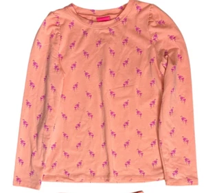 Lilly Pulitzer Flamingo Sweatshirt XL 12-14 Peach Pink Hyacinth Girls Jansen - Picture 1 of 9