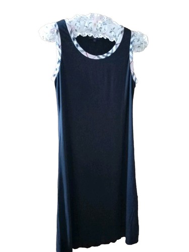 Abito a scacchi nero Burberry per casa pigiama camicia da notte cotone taglia L Inghilterra