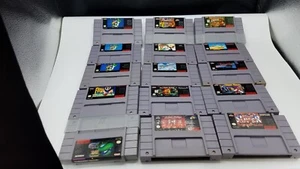 Lot of15 Preowned Super Nintendo Entertainment System Games (SNES) - All Tested  - Picture 1 of 24