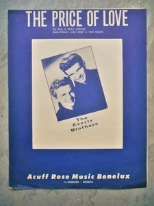 vintage 1965 Pop/Rock sheet music THE EVERLY BROTHERS - The Price Of Love - Picture 1 of 3