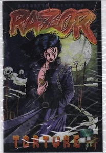 RAZOR TORTURE #0 NMINT+ 9.6 Chromium Wrap Around cover London Night Studios 1995 - Picture 1 of 3