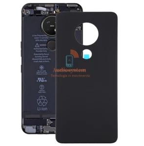 COVER BACK SCOCCA POSTERIORE per NOKIA 6.2 TA-1187 1198 1200 1201 VETRO NERO - Zdjęcie 1 z 2