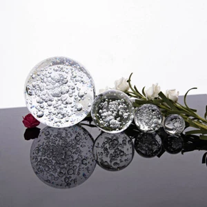 Bubble Glass Crystal Ball Healing Sphere Photography Props Lensball Decor Gift - Picture 1 of 16