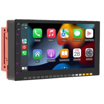 Double Din Radio Car Stereo Touch Screen Bluetooth FM Player Carplay Mirror Link - Image 1 of 4