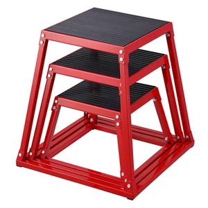 VEVOR 12/18/24 Inch Plyometric Jump Box Fitness Exercise Plyo Box Step Cross - Picture 1 of 12