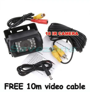 18 IR LED CCD Car Reversing Backup Night Vision Car Rearview Camera +10m Cable - Picture 1 of 7