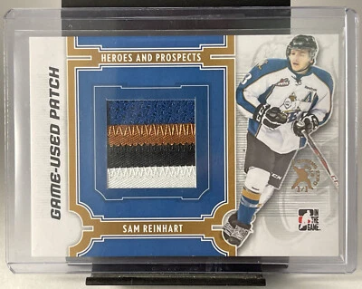 2014 Sam Reinhart 1/1 Spring Expo Heroes and Prospects jogo usado patch 4 cores - Imagem 1 de 2