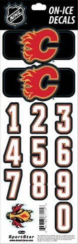 Calgary Flames NHL On Ice Black Helmet Decals Cover