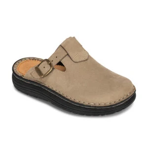Sawyer - Leather Clog-Toe Sandal | Olive Nubuck - Picture 1 of 7