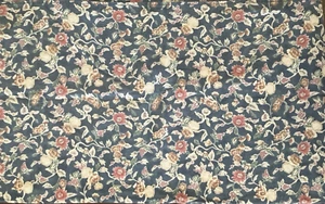 Ralph Lauren JARDIN Blue Floral Queen Flat Sheet Vintage Cottage - Picture 1 of 4