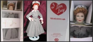 Hamilton Col Lucille Ball Vitameatavegamin I Love Lucy Porcelain Doll New In Box - Picture 1 of 11
