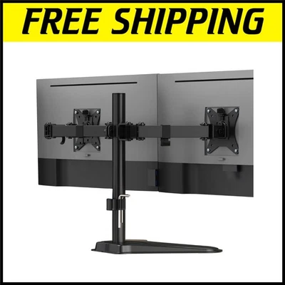 Freestanding Dual Monitor Stand with Swivel, Rotation, and Tilt for 32" Displays - Image 1 of 4