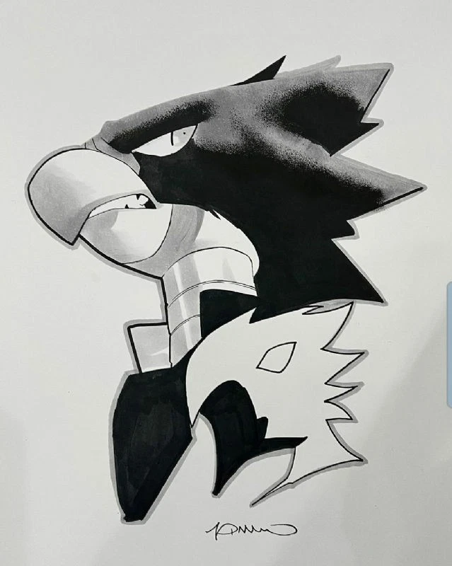 Simone Di Meo Comisión TOKOYAMI My Hero Academia Arte Original 9x12 Foto 1 de 4