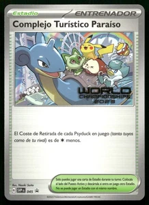 Paradise Resort 045 - World Championships 2023 Promo Stamp Spanish POKEMON - Picture 1 of 2