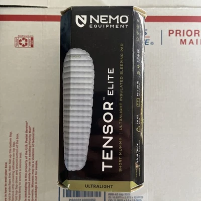 Nemo Tensor ELITE Insulated Ultralight Sleeping Pad Short Mummy NEW - Image 1 of 2