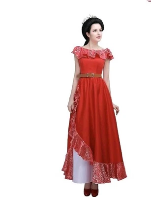 Angelaicos Women's Lace Layered Long Red Dress Costume (L) - Imagem 1 de 4