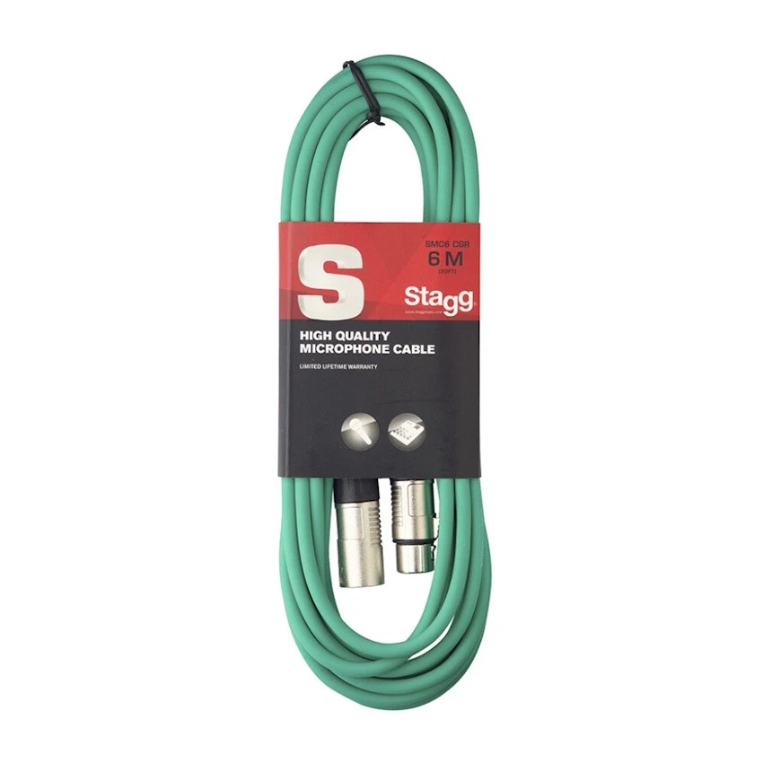 NUEVO Cable de micrófono Stagg SMC6 XLR - verde - 20' Foto 1 de 1