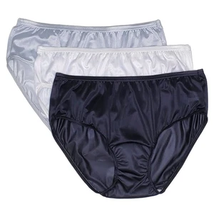 Shadowline Damen Unterwäsche weiß schwarz silber Hipster Nylon seidig Panty No Ride - Bild 1 von 5