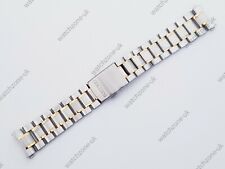 NEW 20MM 2-TONE STEEL / GOLD PLATED GENTS WATCH STRAP FOR SEIKO (SE-25)