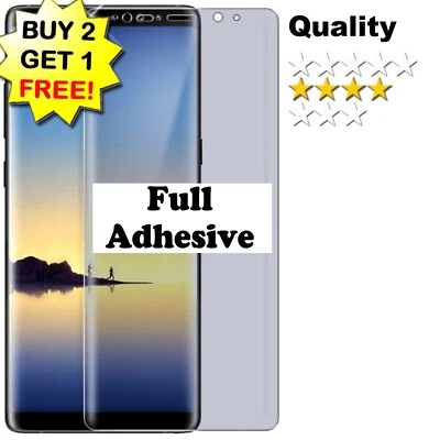 ✔ 钢化玻璃屏幕保护膜 高清 高级 适用于三星 Galaxy Note 10/9/8/ 批量 — 第 1/2 张图片